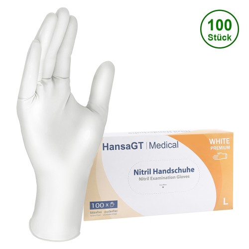 HansaGT Medical® Nitrilhandschuhe White