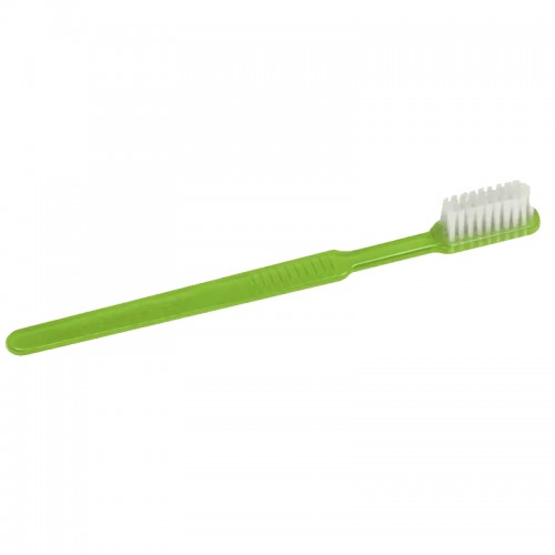 100 x Med-Comfort Dental PS Einmalzahnbürste ohne Zahnpasta, Farbe Limette, 15 x 2,6 cm