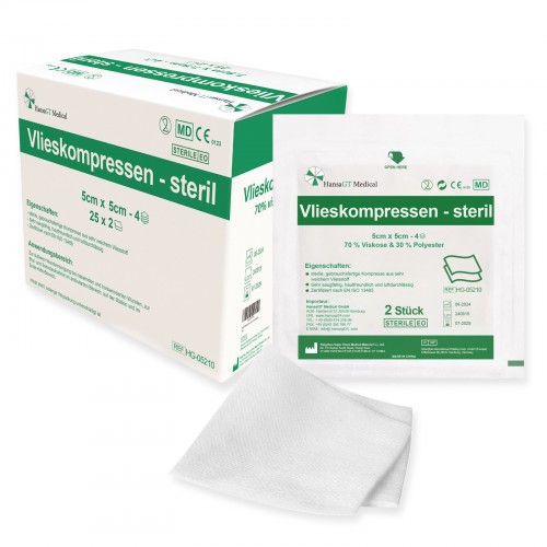 Vlieskompressen - steril 5cm x 5cm 4Lagen 50Stück